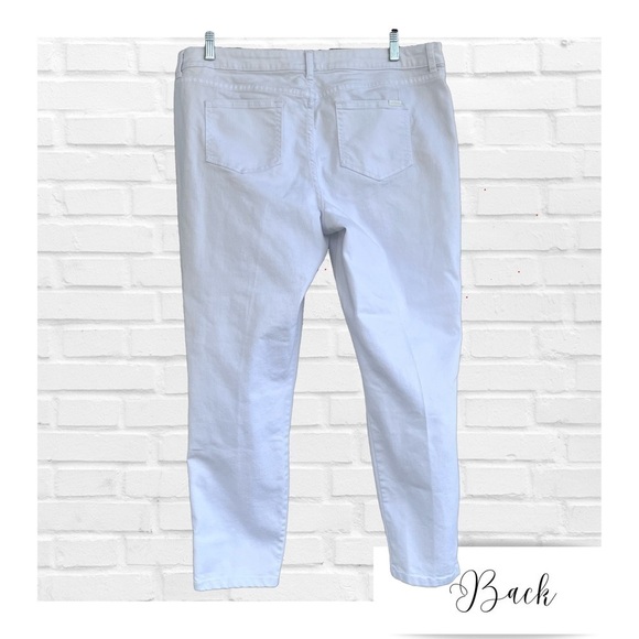 Sexy Jennifer Lopez White Lace Up White Mid-Rise 5 Pocket Jeans Women’s Plus … - Picture 2 of 10